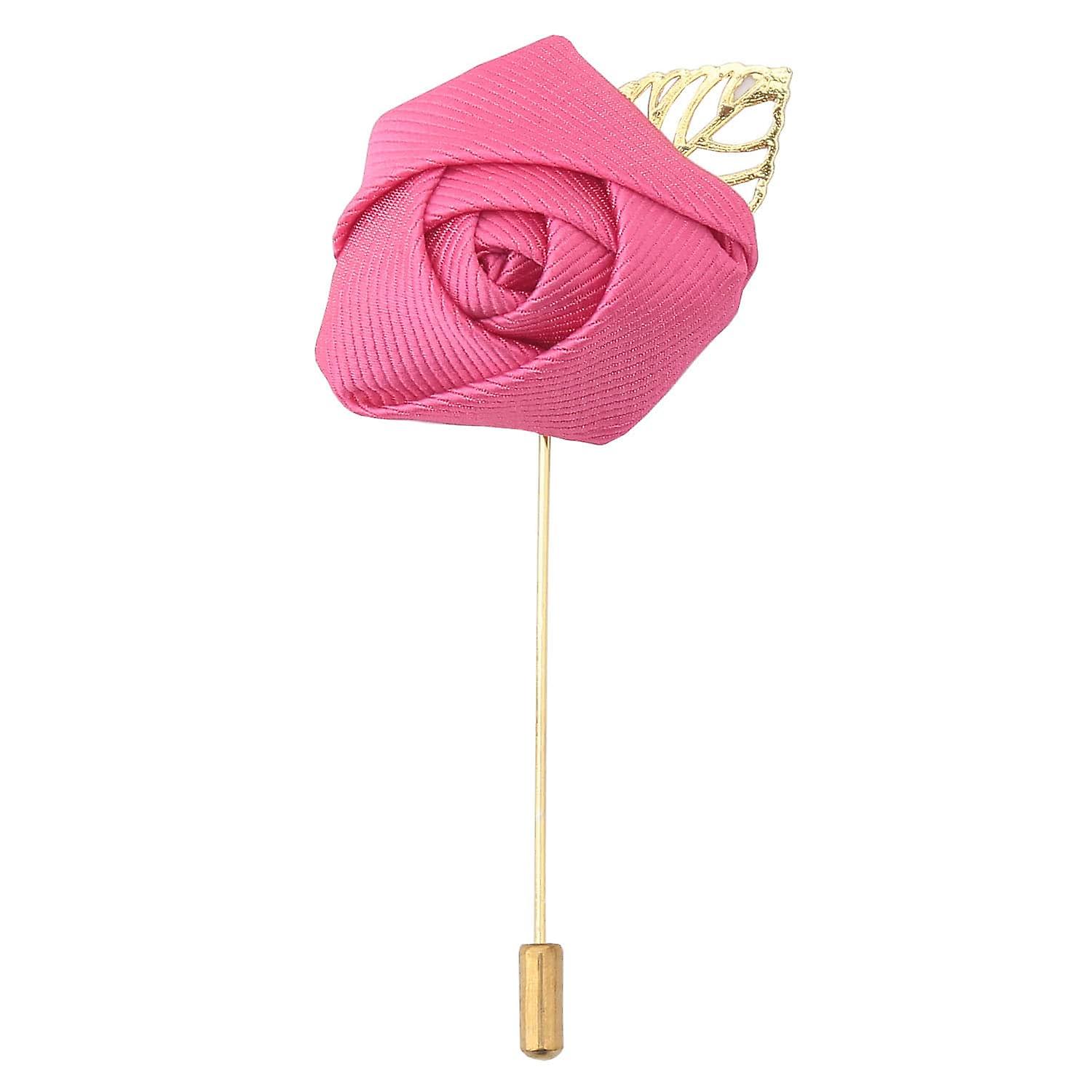 Fuchsia Pink Plain Twill Lapel Pin