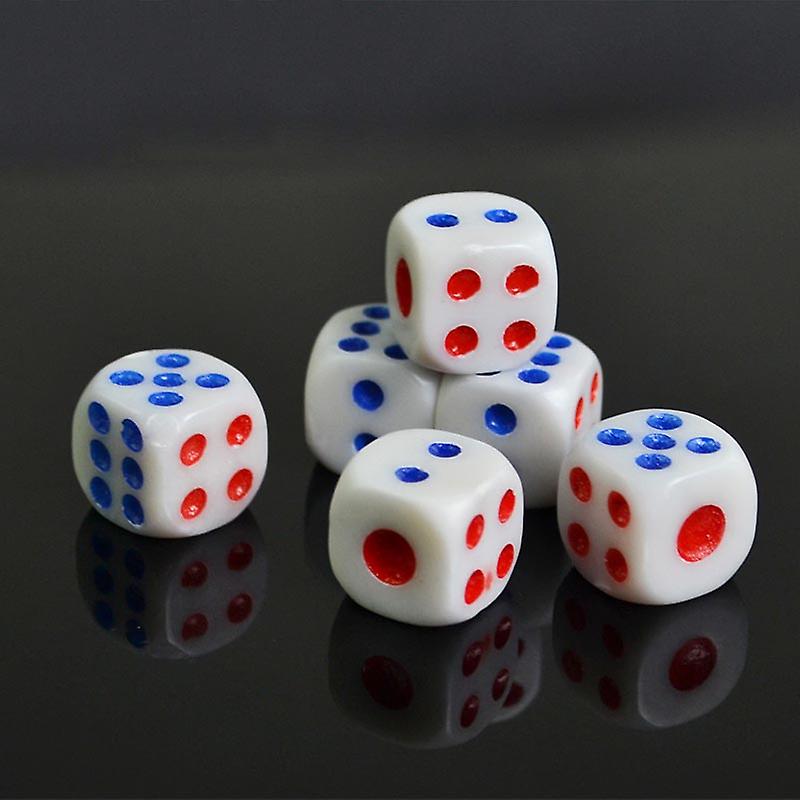 10pcs Standard Plastic 10mm Game White Dice Die Bar Gaming Supplies