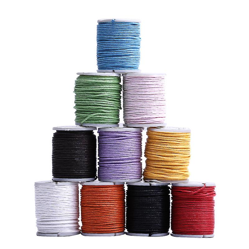 Wax String 10pcs Waxed Cotton Cord Macrame Bracelet Beading String Sewing Stitching Waxed Thread Book Binding Cord For Diy Craft Jewelry Making Cotton