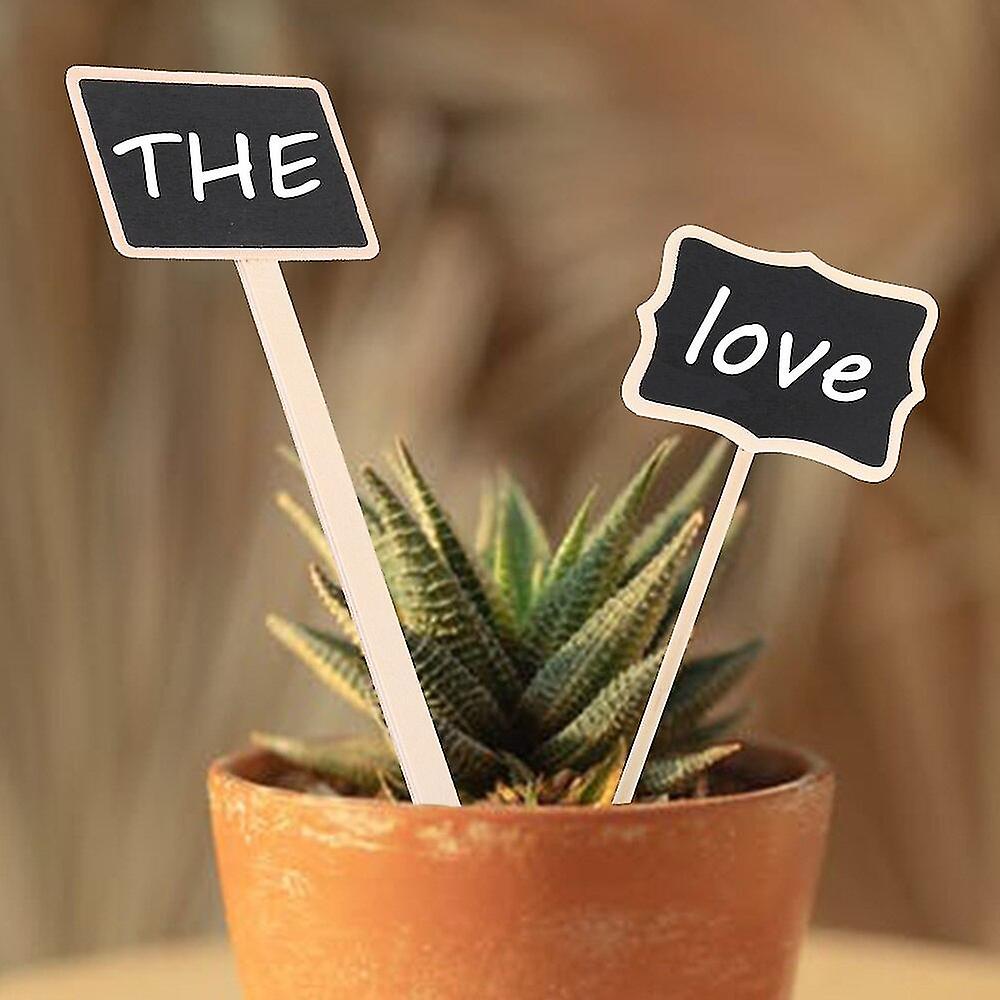 12-Pack Mini Chalkboard Signs With Easel - 4x3" Wooden Message Boards For Weddings, Labels, Parties