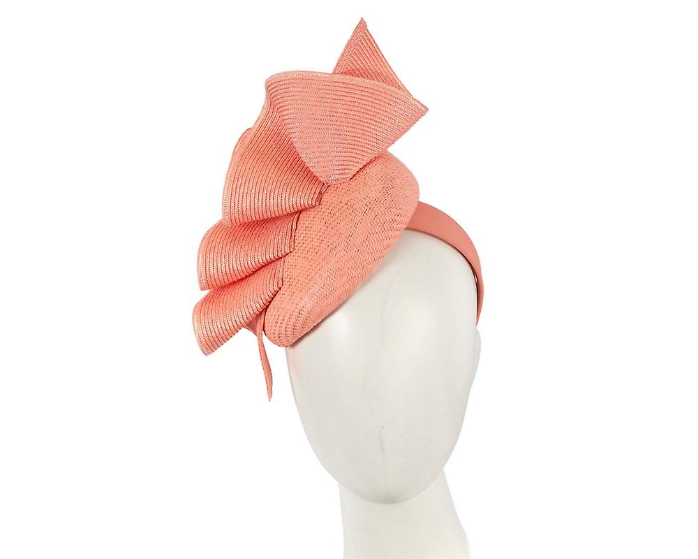 Coral pillbox fascinator by Fillies Collection S259 S259CR
