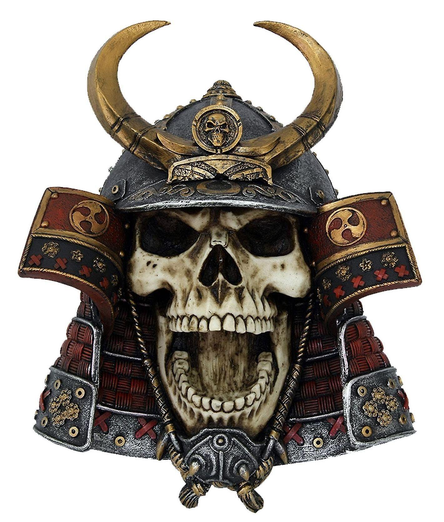 Samurai Skull Wall Plaque By Allianceinteriorsltd