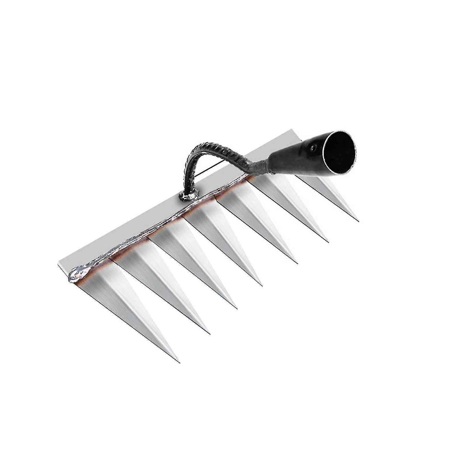 Weeding Rake Farm Tools Weeding Hoe Root Rake Tilting Soil Artifact Seventooth Spike Rake Steel Rake
