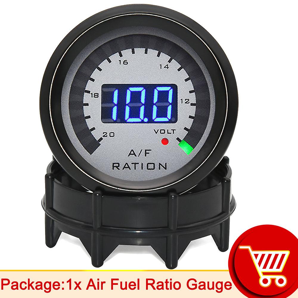 52mm digital luftbränsleförhållandemätare med smalband O2 syresensor Bilmätare Afr Fit För 12V Bilvoltmeter 2 I 1 Meter Spänning