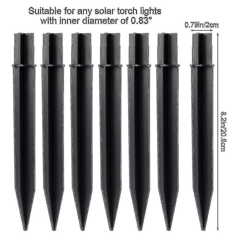 15 Pcs Plastic Ground Spikes,solar Torch Stakes Compatible With Garden Lights