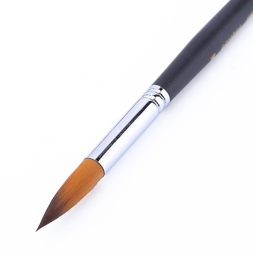 9 PCS Pointed Tip Nylon Long Wooden Handle Paint Brushes Set for Oil Acrylic and Watercolor