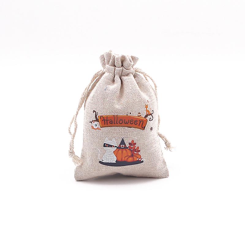 10 قطعة هالوين حلوى القطن الرباط حقيبة وجبة خفيفة هدية ملفات تعريف الارتباط تخزين حقيبة هدايا