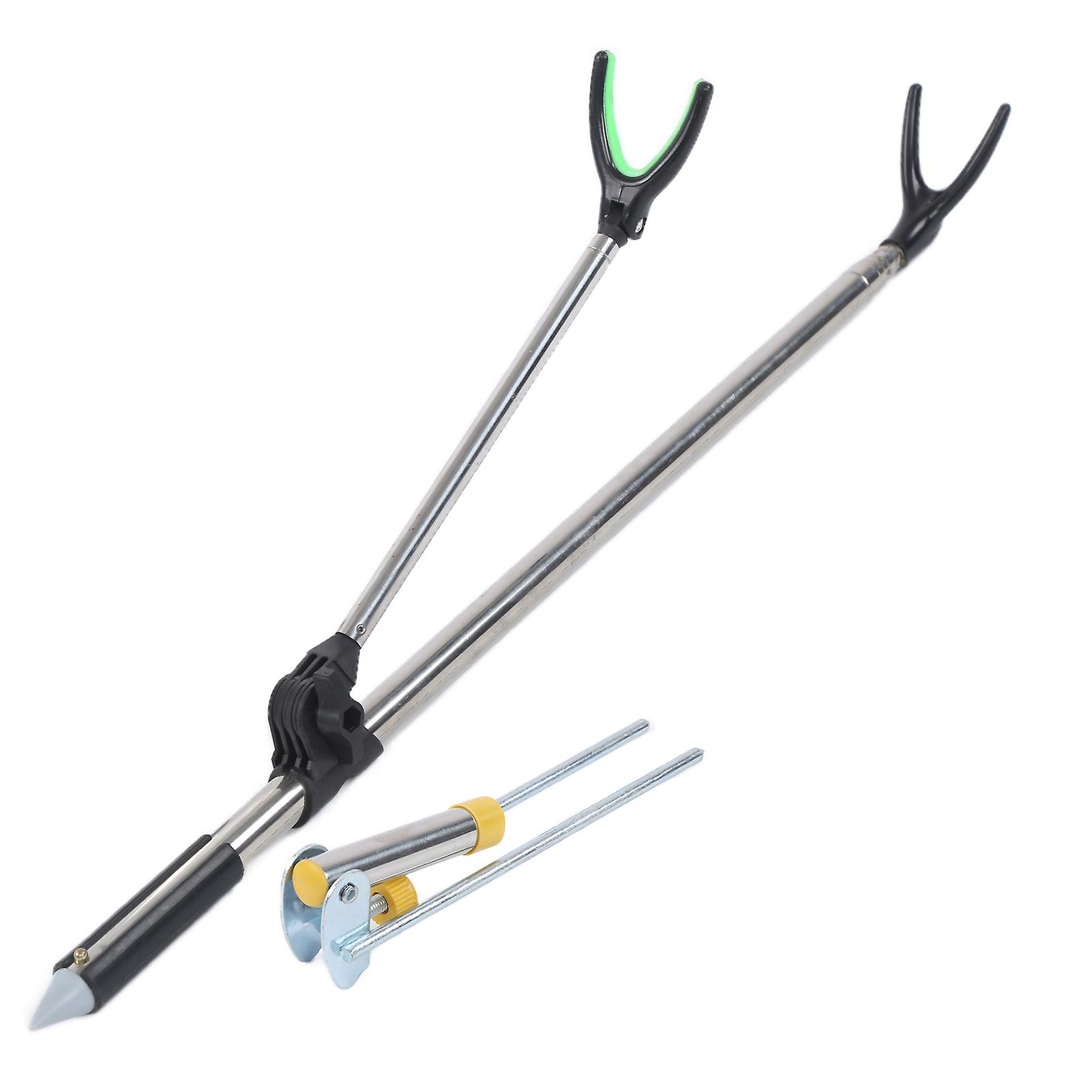 Supports de canne à pêche en acier inoxydable, support de pêche en forme de Y, 2,4 m