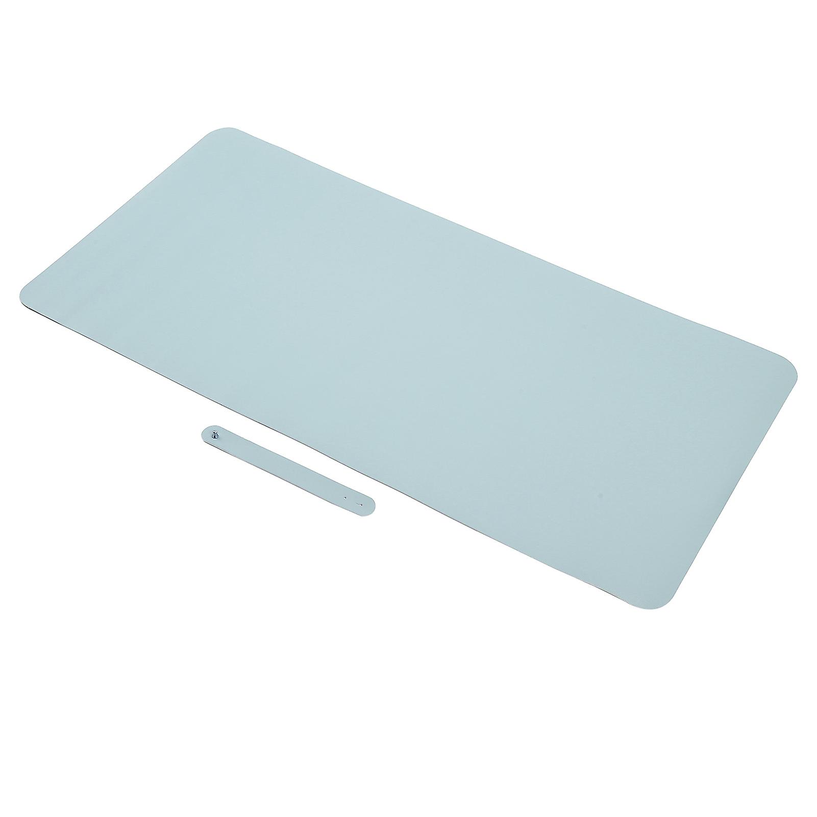 حصيرة طاولة على الوجهين متعددة الوظائف لوحة ماوس مكتبية للكتابة الجلدية مقاومة للماء (فضي أزور)