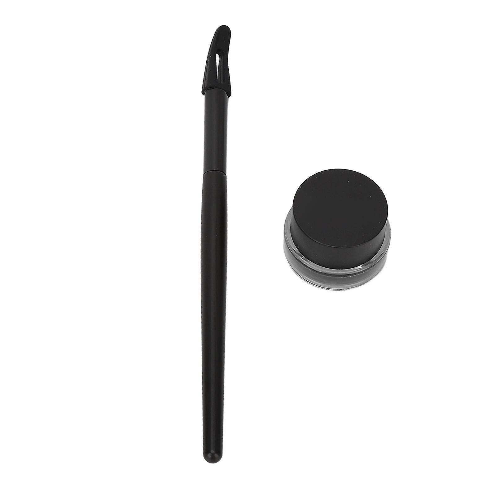 Silicone Eyeliner Tool Kit, Eyeliner Guide Wand, Waterproof Long Lasting Eyeliner Cream, 0.1 oz for Makeup, Black Eyeliner Cream for Beginners
