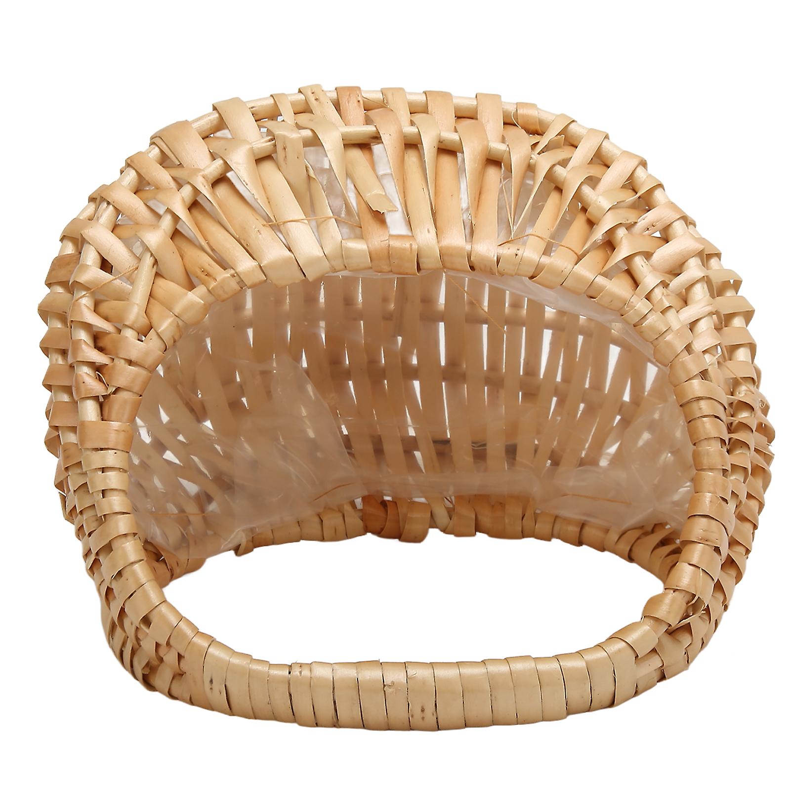 סל יד פרח ארוג ראטן ארוג כף יד סל סידור פרחים למסיבת יום הולדת חתונה 