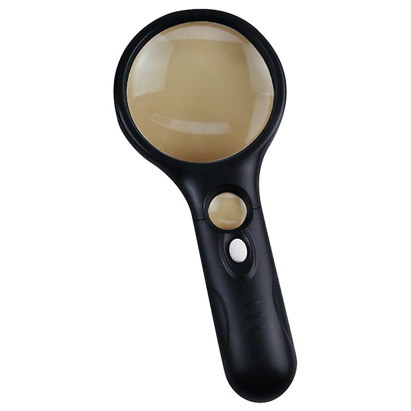 Handheld magnifying glass 3X - 45X magnification with LED light