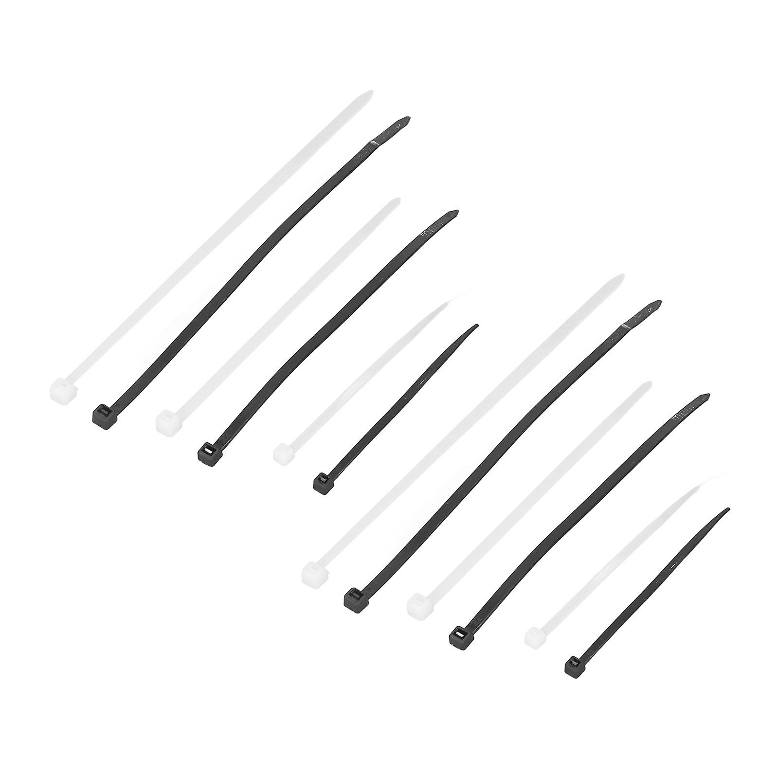 400Pcs Nylon Cable Zip Ties Assorted 4,6,8in Black White