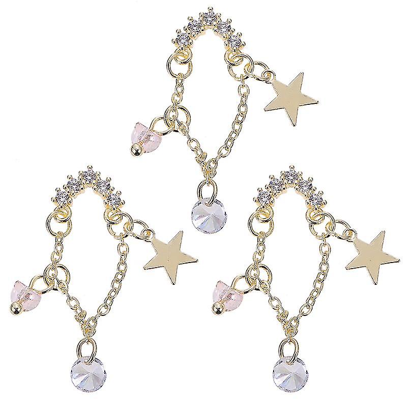 3pcs Metal Nail Studs
