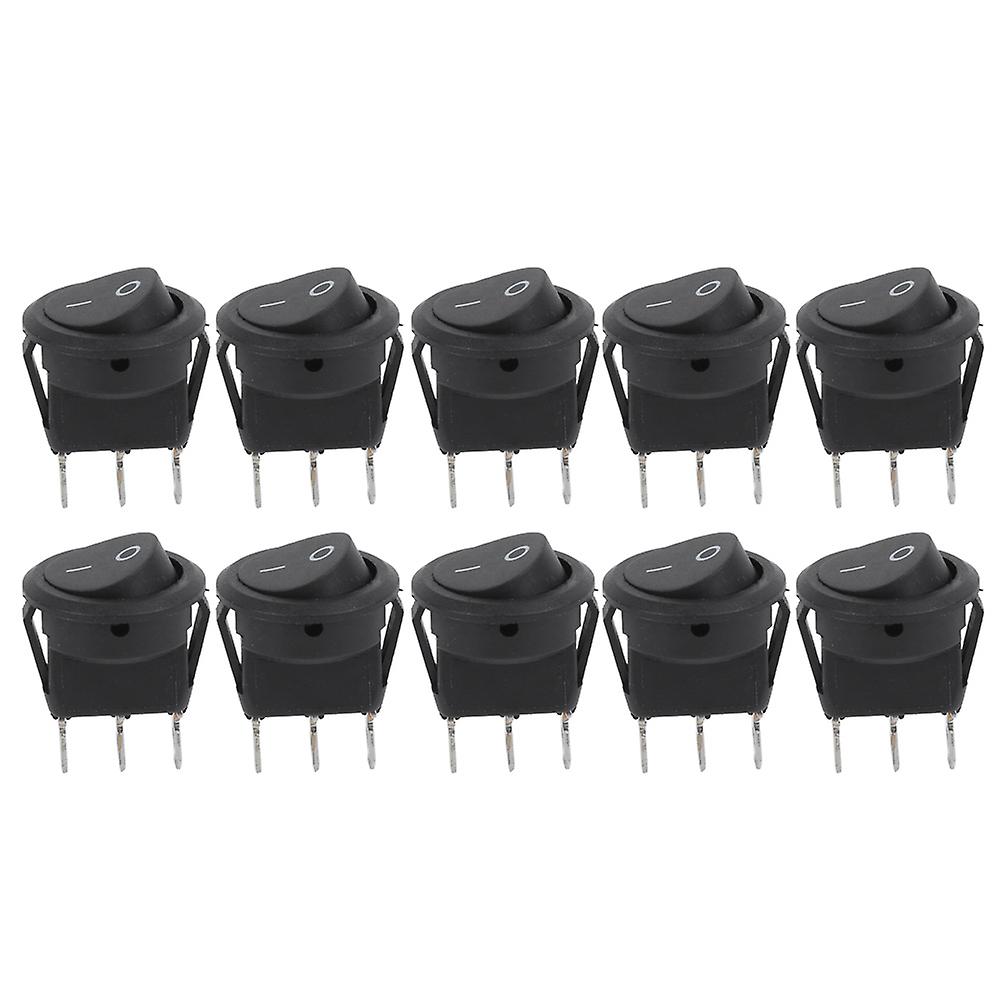 Qukaim Mini Switch Mini Rocker Switches, 10 Pack, 3 Pin Round ON/OFF, 2 Position, Boat Mini Switches, 2m Long