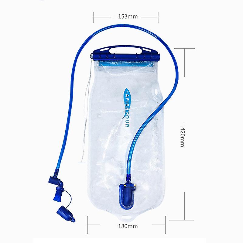 Water Bladder Big Zip Water Reservoir for Hydration Backpacks 2L with Fast Flow Valve