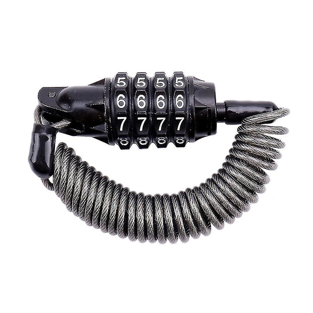Bike Lock Cable, Portable Mini Bike Lock Secure 4 Position Resettable Combination Coil Cable Lock fo