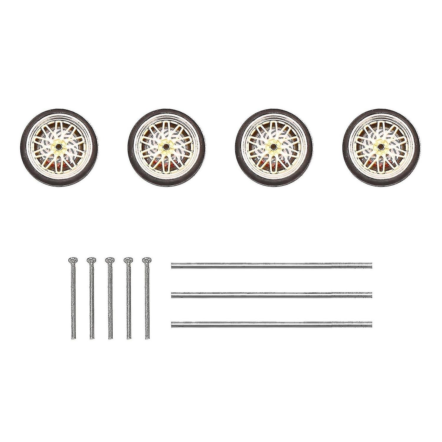 4-pack 1/64 scale steam wheel alloy wheel tires alloy model car A15