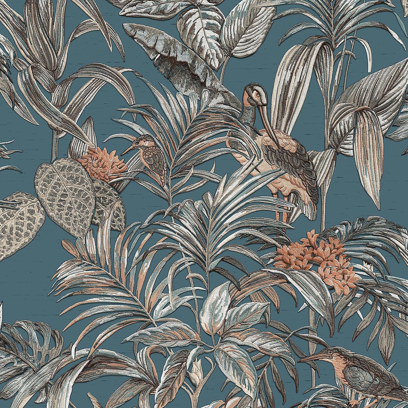 Design ID Teal Palm Wallpaper