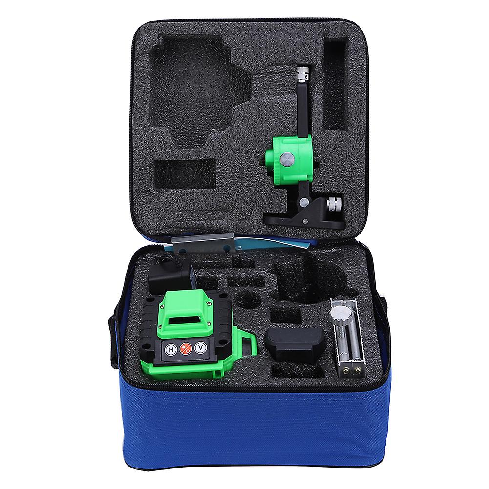 16-Line 4D Laser Leveling Tool Horizontal &amp; Vertical LD Green Beam Line Level 110-240V