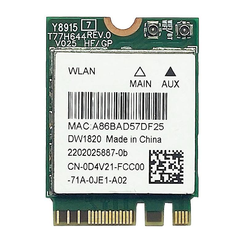 DW1820 QCNFA344A Wireless Network Card 2.4G+5G Dual-Band Gigabit Bluetooth 4.1 NGFF Network Card Sup