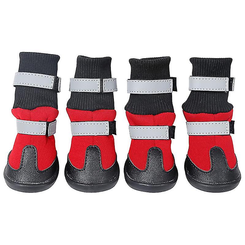 4pcs Pet Snow Boots