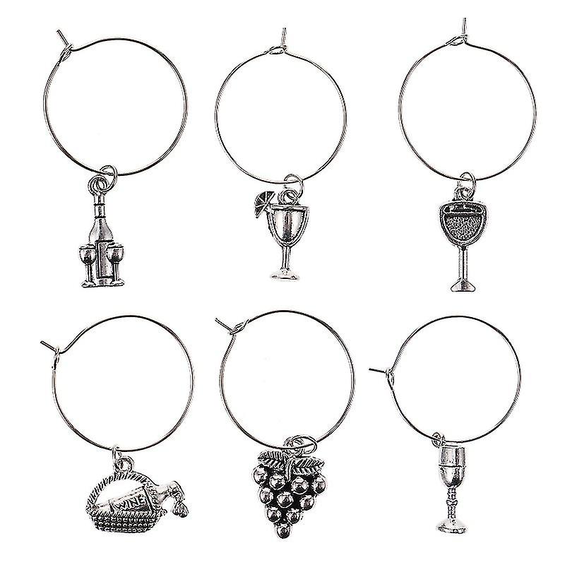 6pcs Wine Glass Label Ring