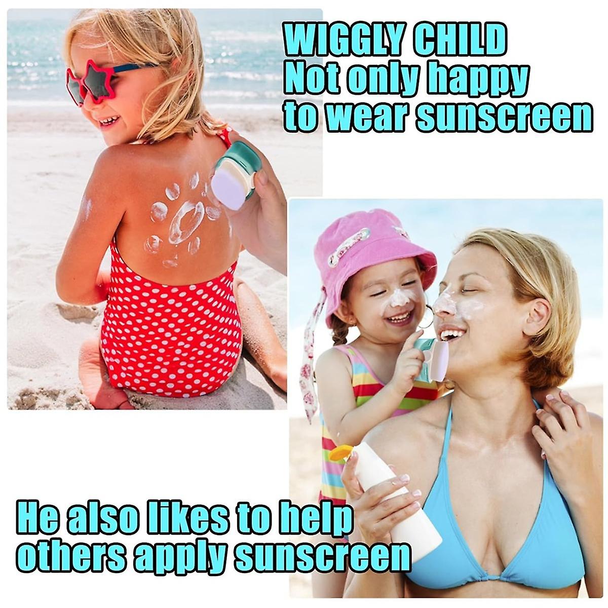 Sunscreen Applicator for Kids, Sunscreen Brush Set with Protective Cap, Sunscreen Lotion Applicator,with Gift Box(B)