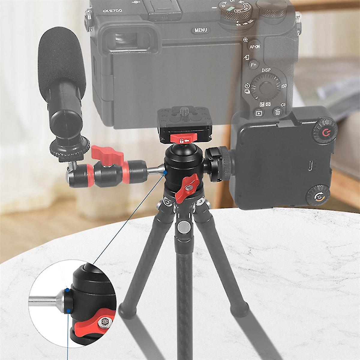 Universal Slr Photography Quick-release Quick-install 1/4 Spherical Head Rotating 360 Panoramic Cam