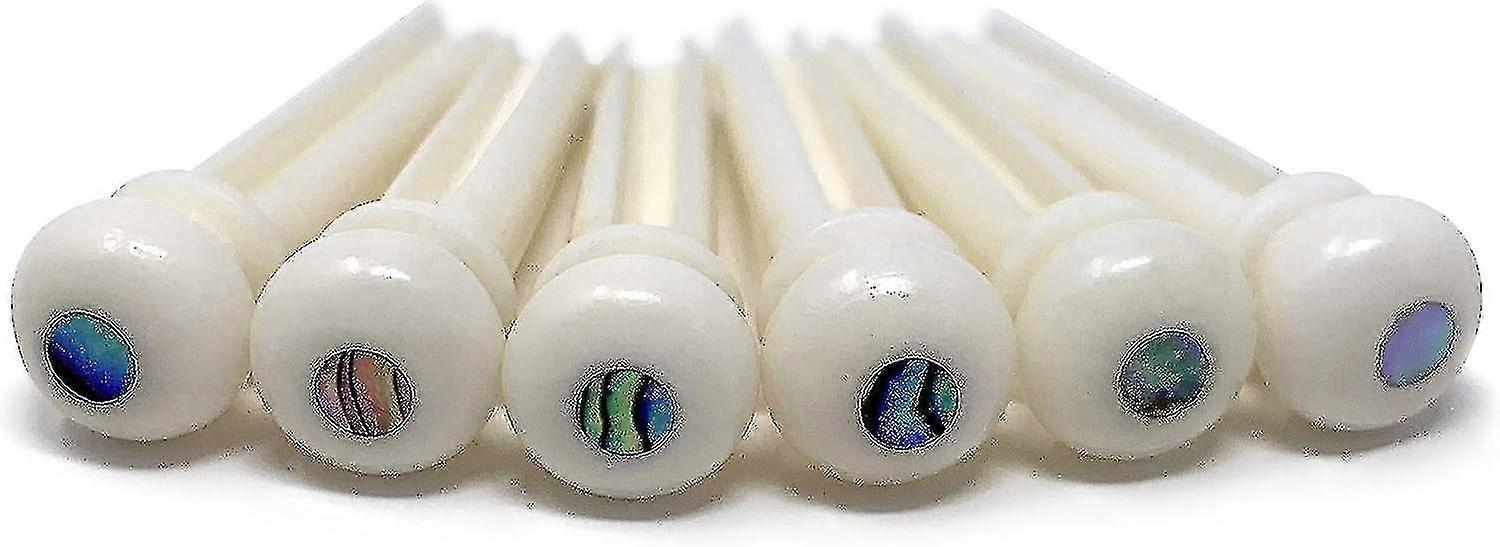 Pure Bone Stallstift - Abalone Dot Inlay för akustisk gitarr, 6 & 12 strängade