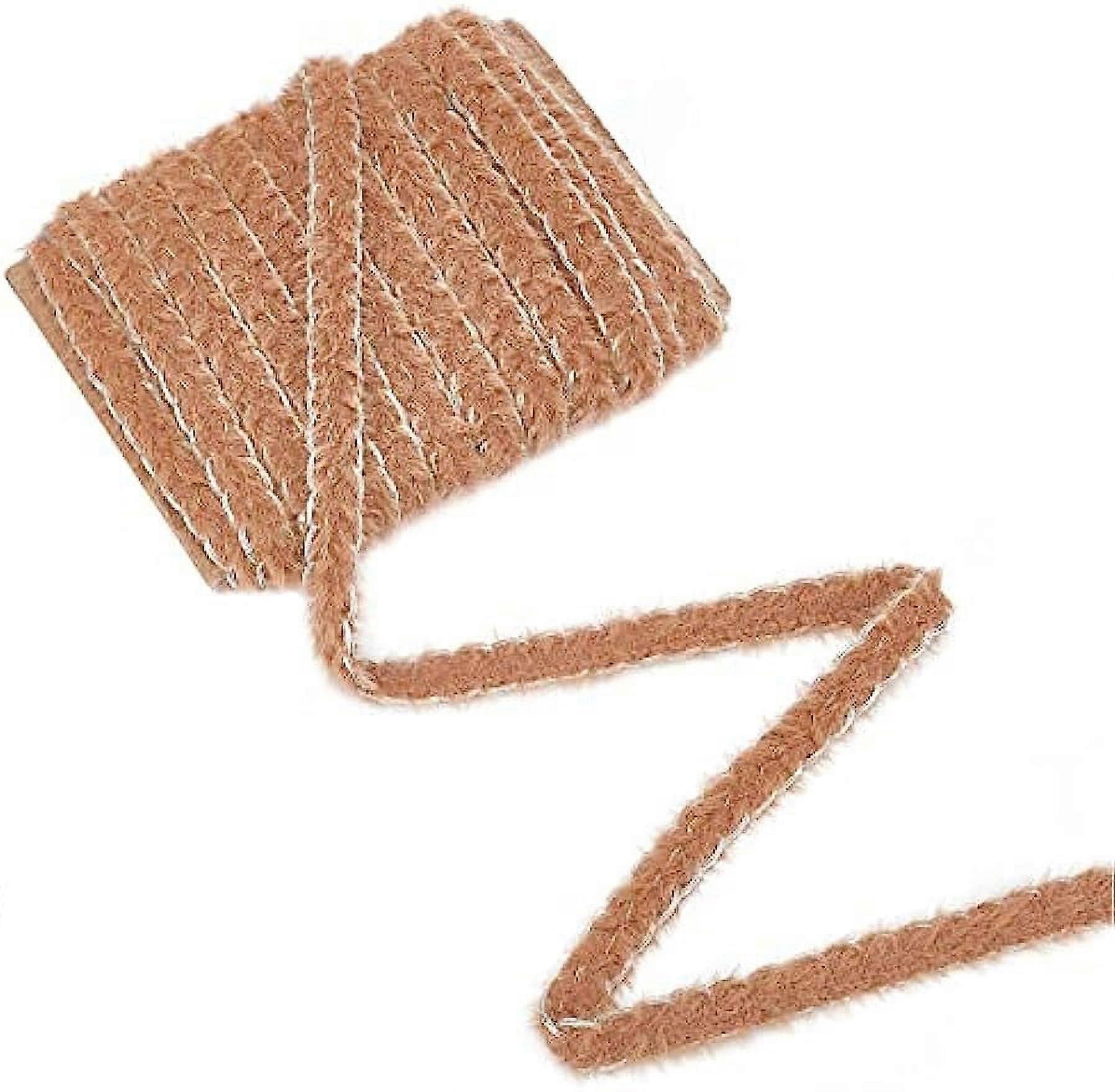 12 Yards Braided Ribbon Gimp Braid Trim with Silver Silk Thread Plush Texture Polyester Ribbon Woven Fringe Trim