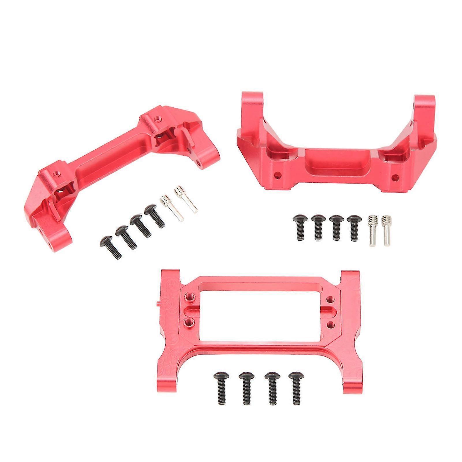 Traxxas 110 RC Crawler Auto Aluminiumlegierung Vorne Hinten Stoßstange Halterung Servo Halterung Set (Rot)