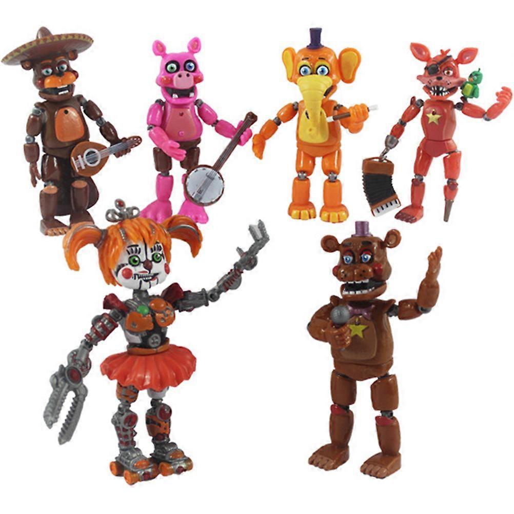 6 pcs Hot Game Action Figures Toys Dolls Xmas Gifts Cake Toppers Decoration Gift for Game Fans E2U913
