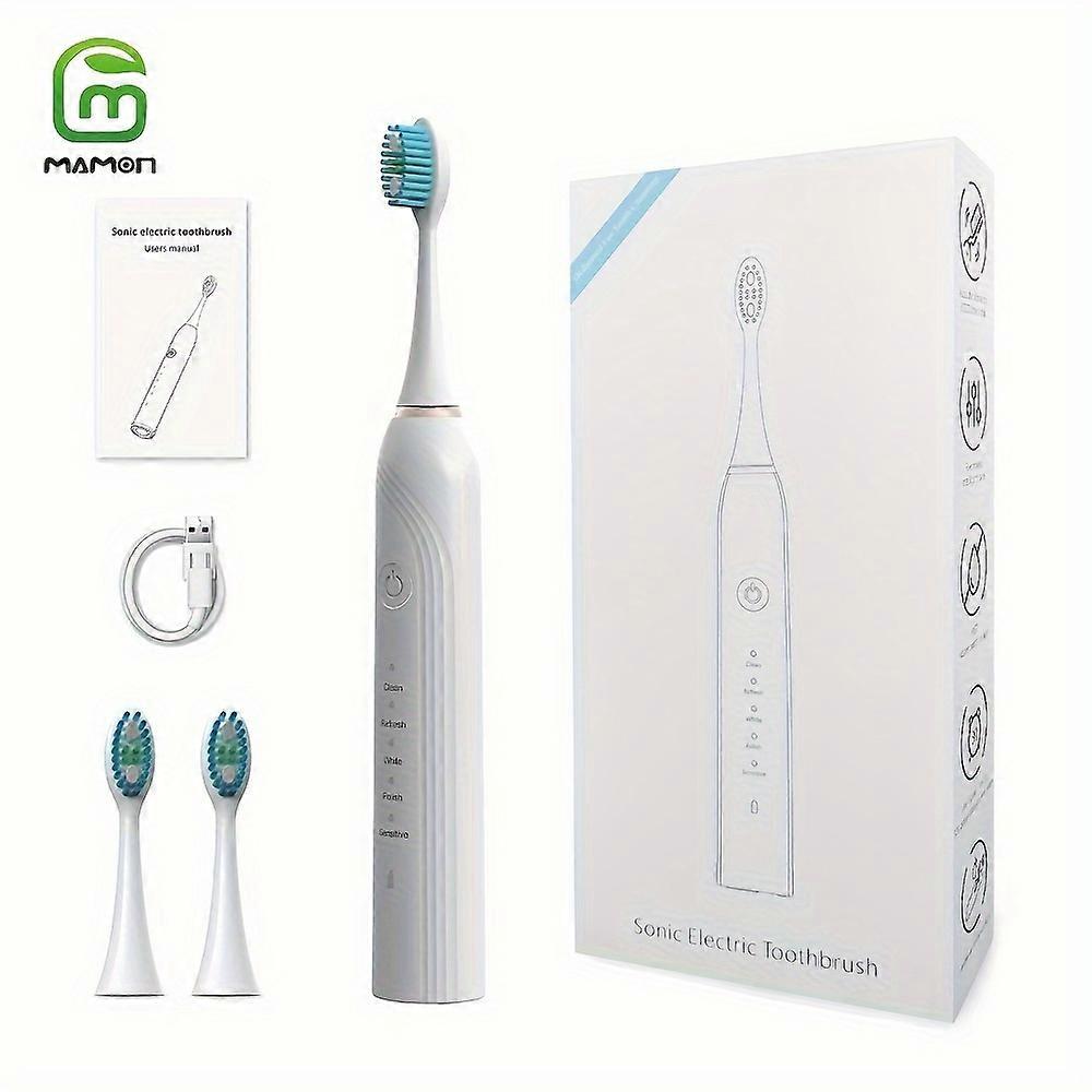 Sonic Electric Toothbrushes For Adults, 2 Brush Heads, Electric Toothbrush With 43000 VPM Deep Clean 5 Modes, Rechargeable Toothbrushes, Fast Charge 4