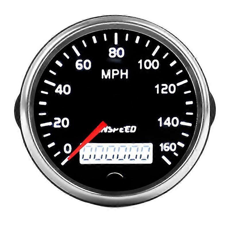 Universal GPS Speedometer 12V/24V Odometer 85mm 160MPH for Car Motorcycle LCD Tachometer