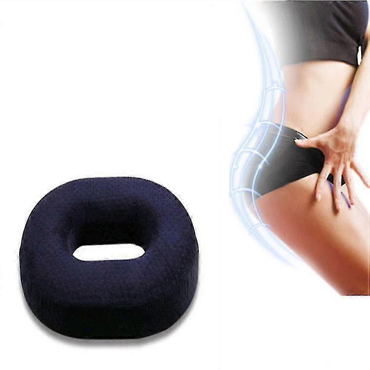 Gray Coccyx Pain Relief Memory Foam Ring Chair Seat Cushion Pillow Tw