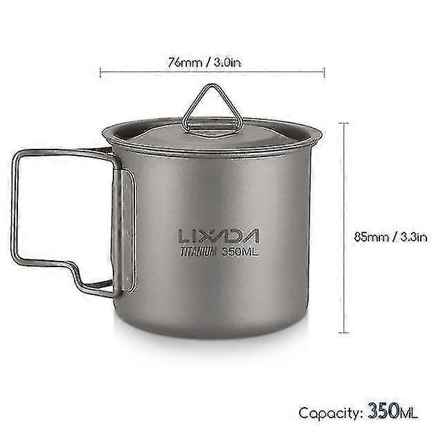 Portable Cooking Stoves Lightweight Titanium Flatware Set Folding Spork Spoon Water Cup Mug Tableware Outdoor Cookware