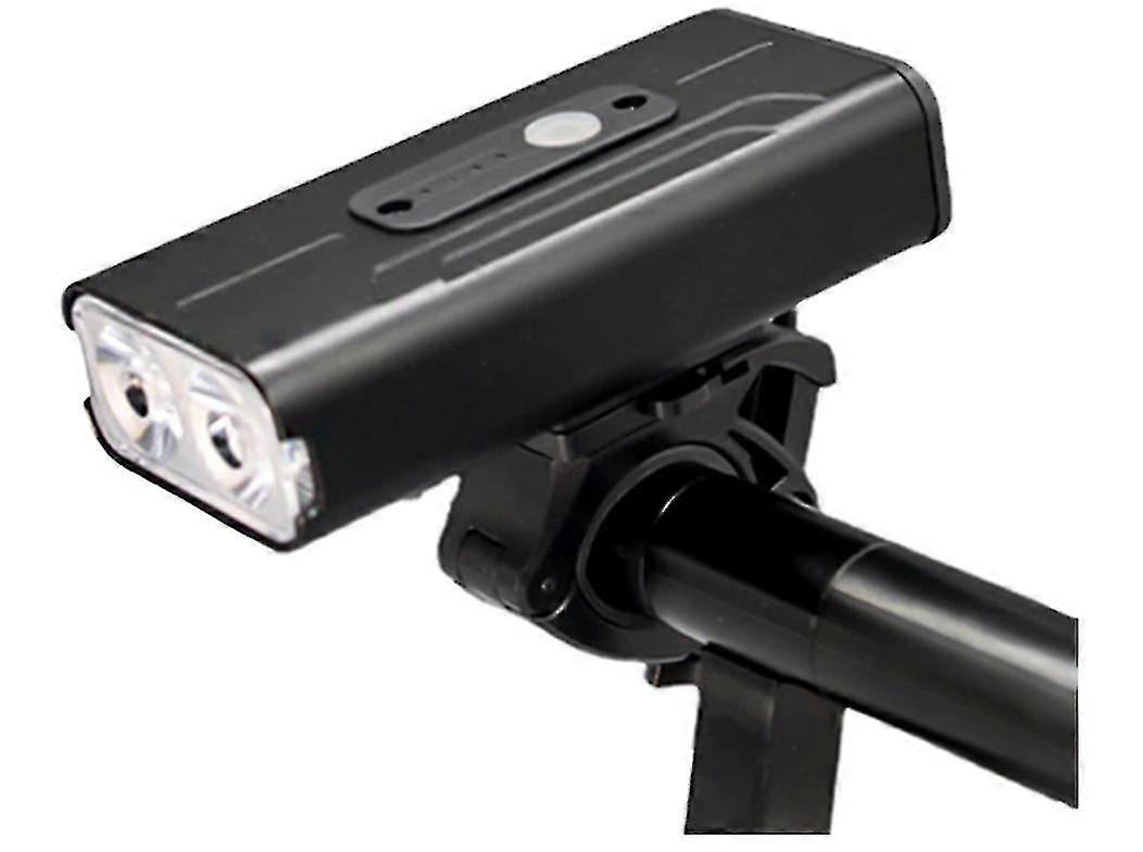 USB Rechargeable Waterproof Bicycle Front Light 6 Modes and Double T Light Beads Bicycle Headlight(B