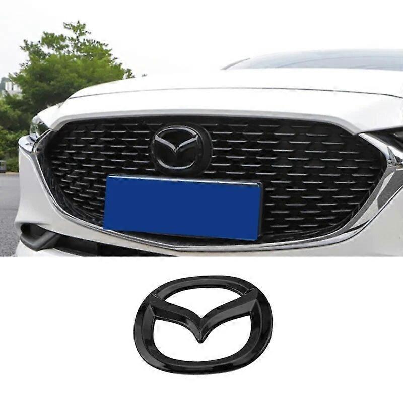 Araba Ön Izgara Rozeti Bagaj Amblemi Mazda 3 Axela 2020 Direksiyon Sticker Karbon Fiber Kafa Arka Gövde Çıkartması Aksesuarları