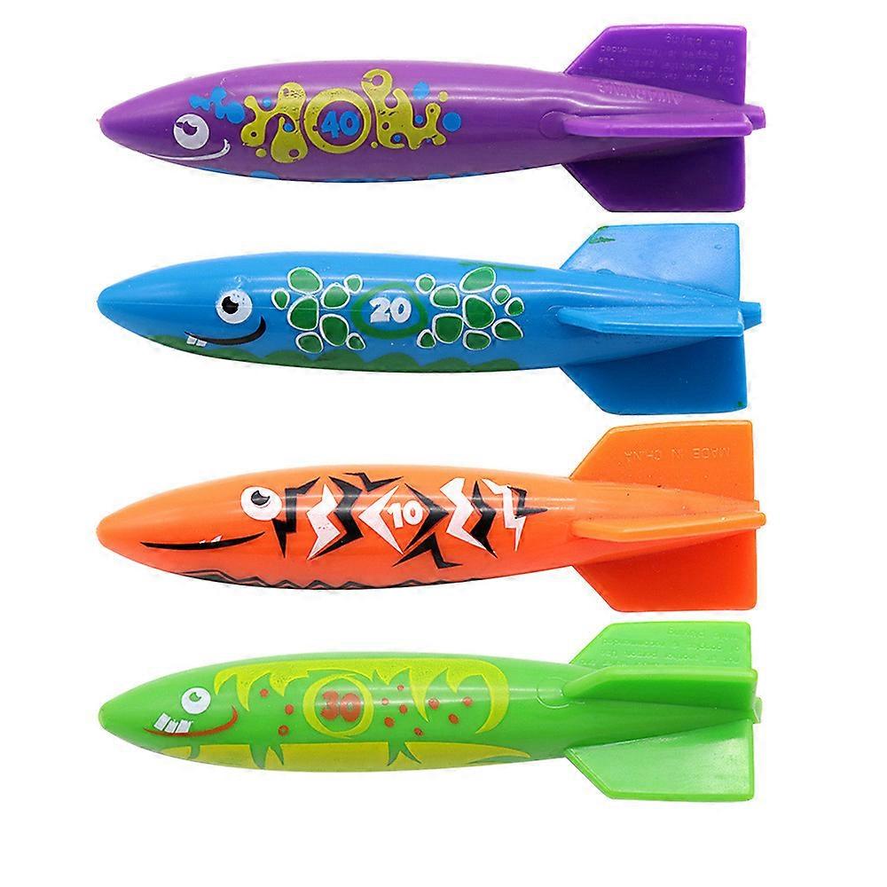Dykpool leksak undervattens simning kasta dykning torped haj,4 pack