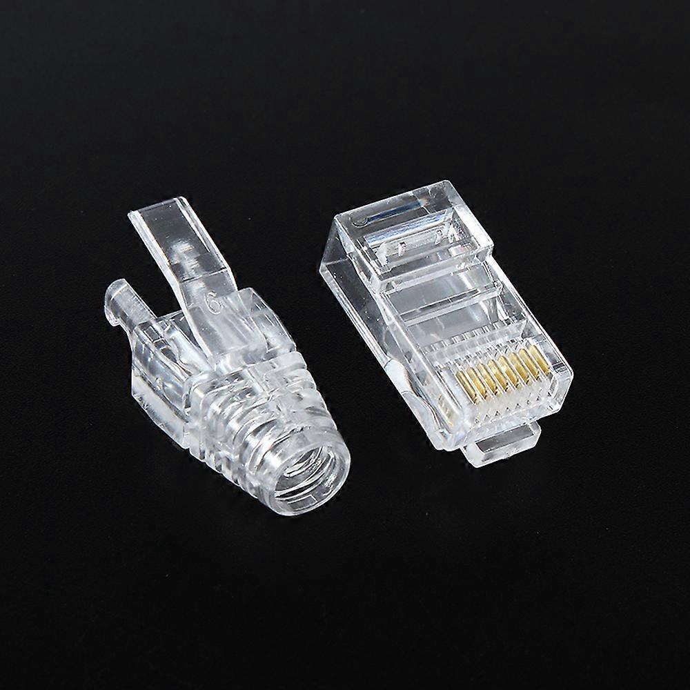25/50/100Pairs RJ-45 CAT5e Adapter Cap Ethernet Network Cable Connector Plugs RJ45 Caps Cat 5 protective sleeve multicolour