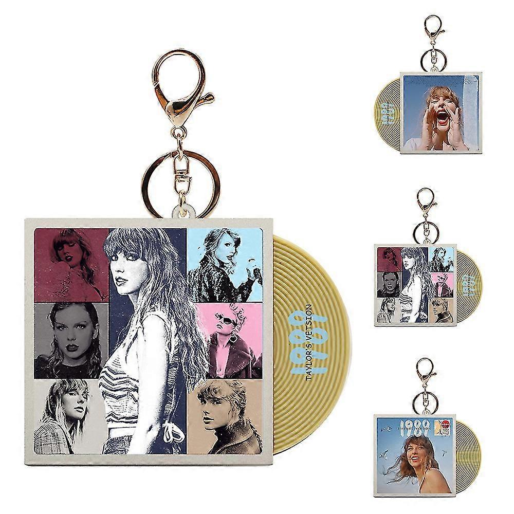 2024 Taylor Swift nøglering 1989 cd album Vedhæng nøglering taske charme Swiftie fans voksne børn gaver