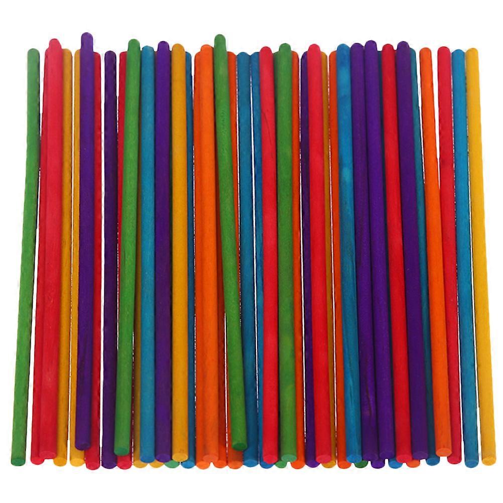 50pcs ζωηρόχρωμα ρυθμικά ραβδιά ρυθμού ξύλινων ραβδιών ρυθμού μουσικής αντικατάστασης ραβδιών ρυθμού