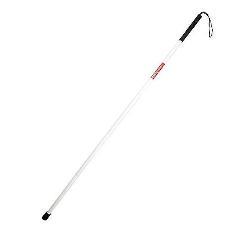 Folding Blind Cane,123cm/48.4in Portable Walking Stick Adjustable Aluminium Alloy Collapsible Support Crutch (folds Down 4 Sections)
