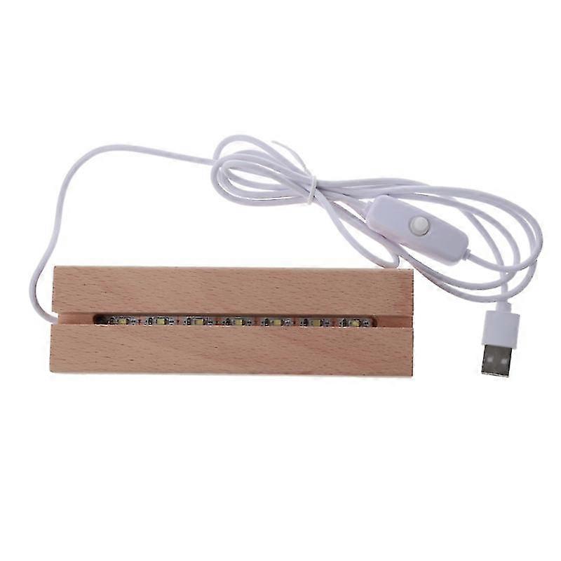 Led Rectangular White Light Stand Base For Crystals/glass Art For Home Decor