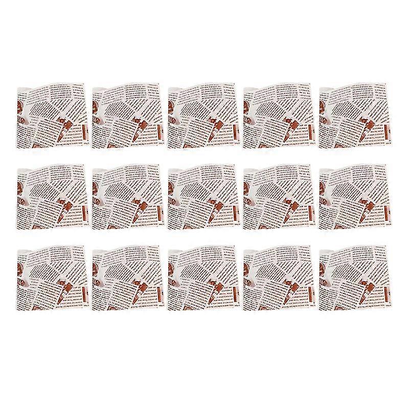200pcs Disposable Sandwich Wrapping Paper Triangle Bag Paper Fried Food Paper Liners Cookie Baking Sheets Oil-Proof Paper Grease Proof Paper