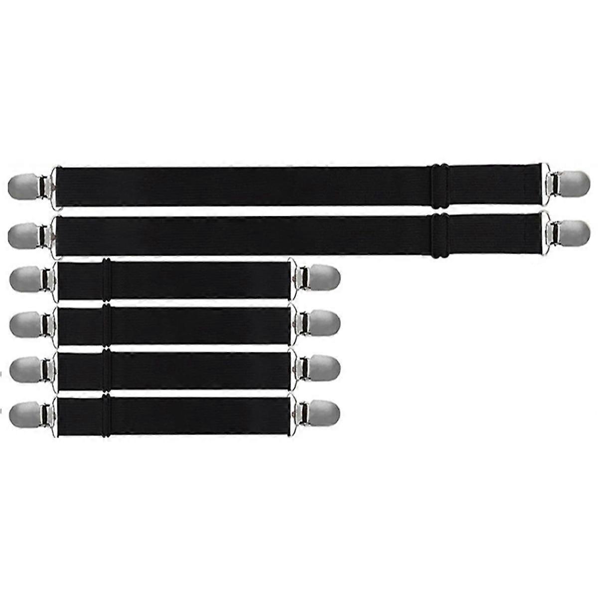 6Pcs Table Cloth Holder Clips Table Cloth Holder Hidden Strap Invisible Table Clips Adjustable Tabl