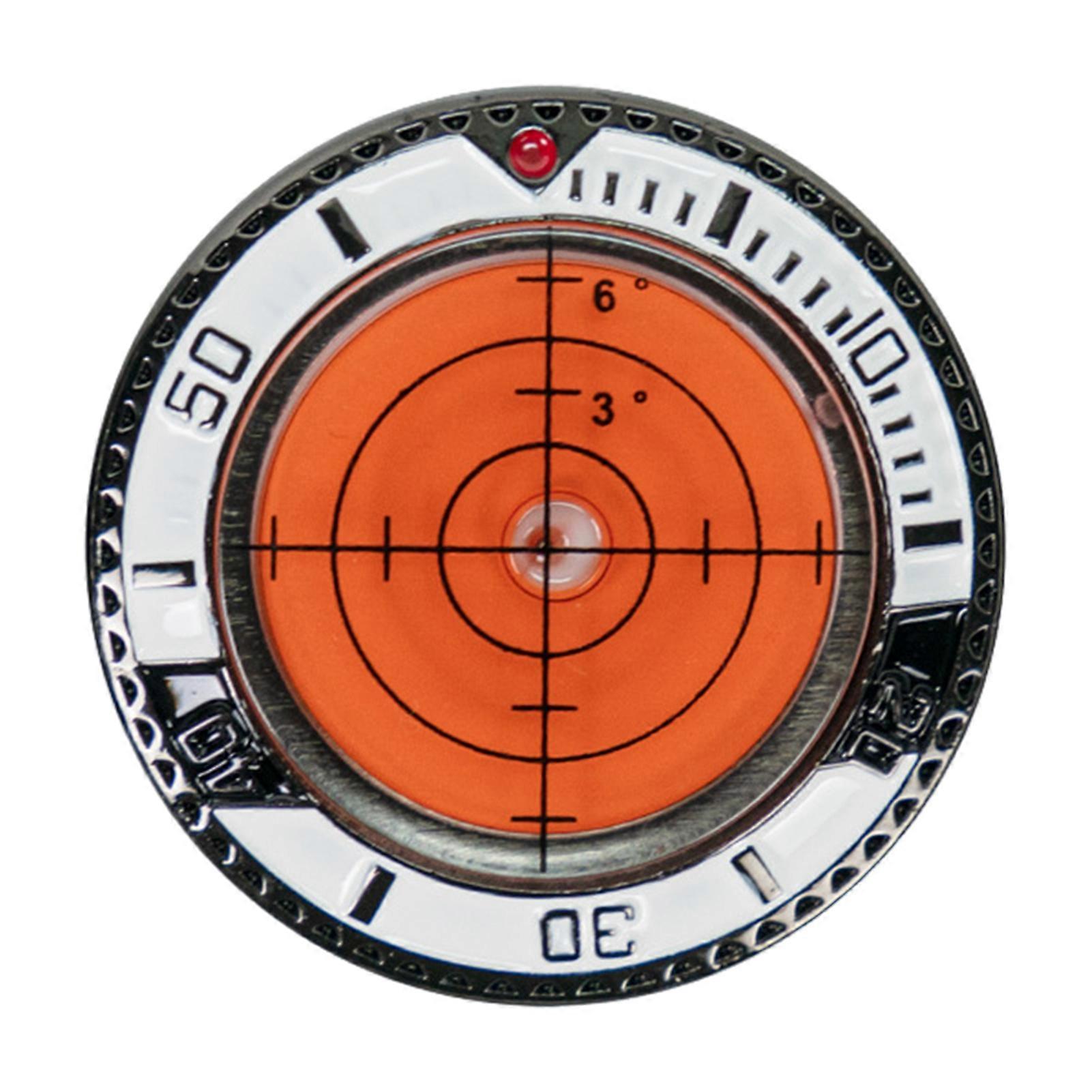 Iron Golf Ball Marker with High Precision Portable Putting Green Reader Golf Marker Clip Professional Green Reading Training Aid Equipment Golf Access