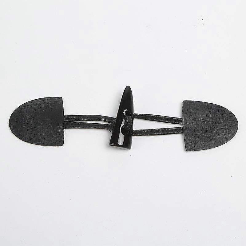 6 Pairs Leather Horn Toggle Closure Buttons Coat Jacket Duffle Sewing Diy Appare