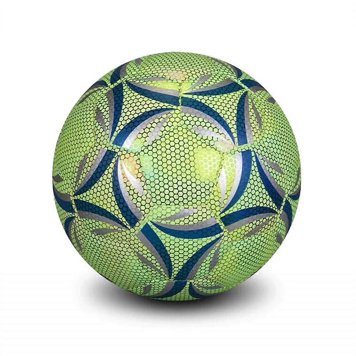 Luminous Size 4 Soccer Ball, Dazzling Glow in the Dark Training and Game Ball, Long-Lasting Brightn